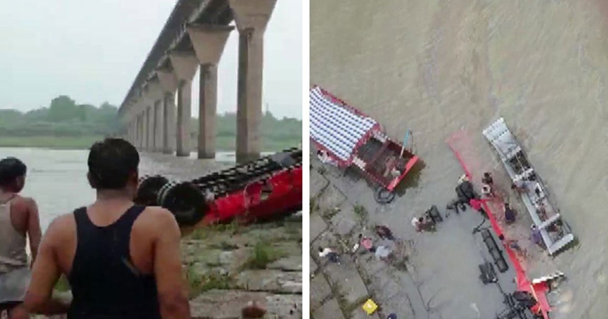 সরকারি বাস নদীতে, নিহত ১৩