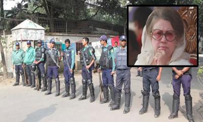 বেগম জিয়ার বাসভবনের সামনে অতিরিক্ত পুলিশ মোতায়েন