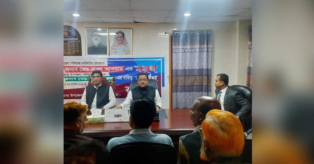 খোকসা উপজেলার নবনির্বাচিত চেয়ারম্যান বাবুল আখতারের দায়িত্ব গ্রহণ