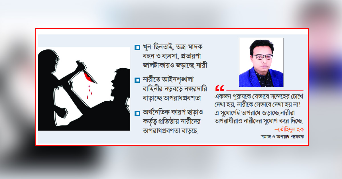 ভয়ঙ্কর অপরাধে জড়াচ্ছে নারী