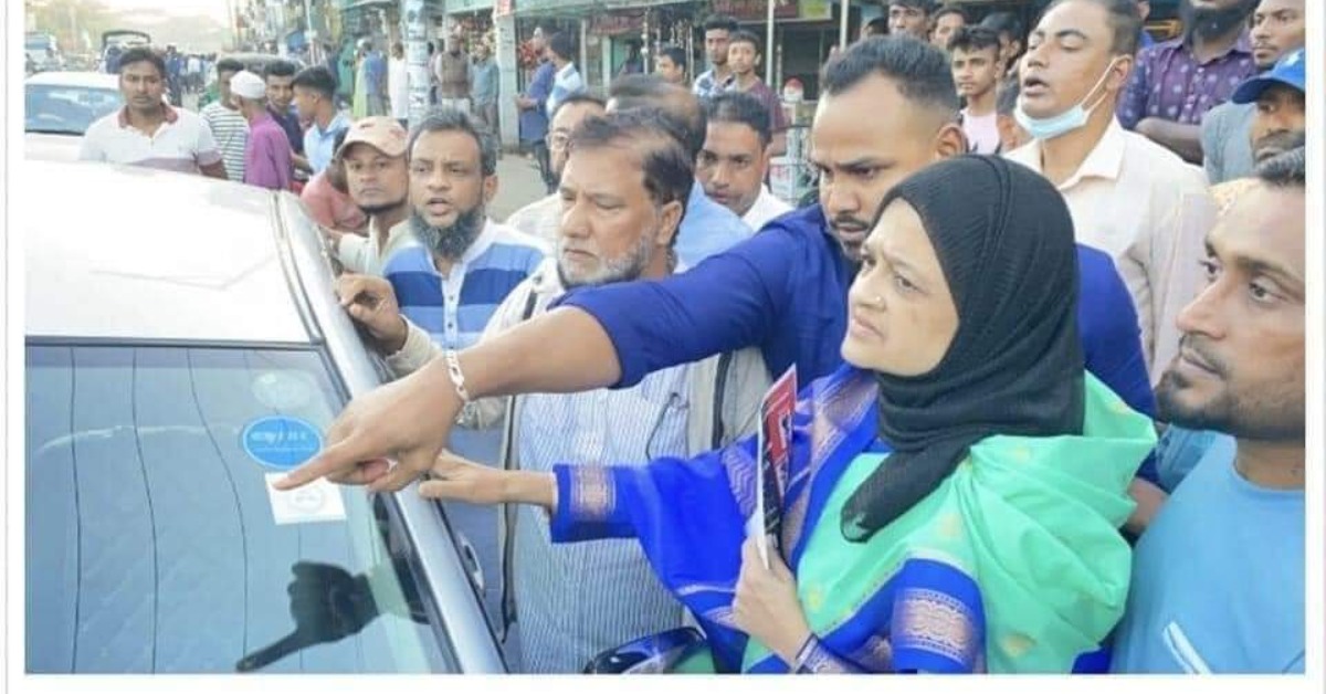 বিএনপি নেতা এম ইলিয়াস আলীর স্ত্রীর গাড়ি ভাঙচুর