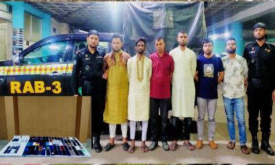 মোবাইল চোরাকারবারি চক্রের ৬ সদস্য গ্রেপ্তার