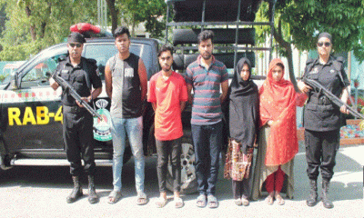রাজধানীতে নারীসহ ৫ অপহরকারী গ্রেপ্তার