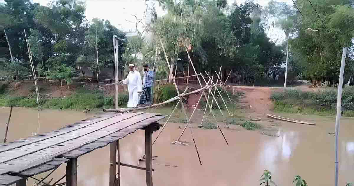 ঝিনাইগাতীতে রাস্তা আছে ব্রীজ নেই যাতায়াতে দূর্ভোগে গ্রামবাসী