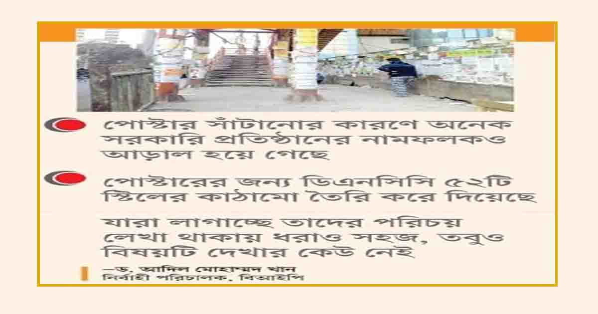পোস্টার-ব্যানারে সয়লাব রাজধানী