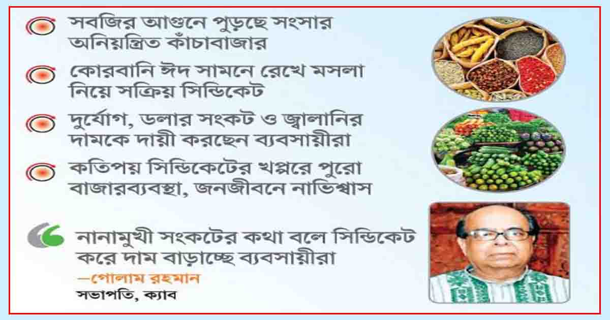 সিন্ডিকেটে বেসামাল সবজিবাজার