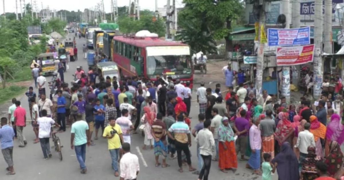 যশোরে জলাবদ্ধতা নিরসনের দাবিতে বিক্ষোভ