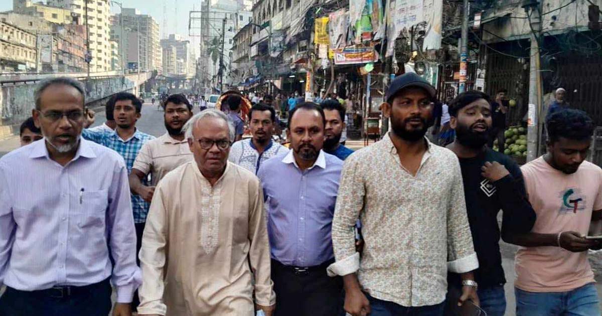 হরতালের সমর্থনে রিজভীর নেতৃত্বে মিছিল
