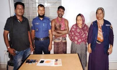 নাসিরনগরে ইয়াবাসহ স্বামী-স্ত্রী গ্রেফতার