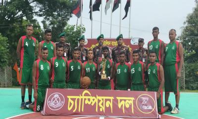 খাগড়াছড়ি সেক্টর আন্ত:ব্যাটালিয়ন বাস্কেটবল প্রতিযোগিতার ফাইনাল