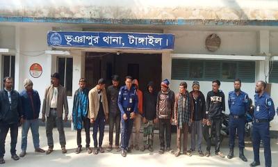 ভূঞাপুরে পুলিশের অভিযানে গ্রেফতার ১১