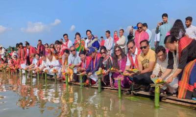 পাহাড়ে শুরু হলো বর্ষবরণের বর্ণাঢ্য আয়োজন ‘বৈসাবি’