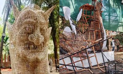 চারুকলায় ফের তৈরি হচ্ছে ‘স্বৈরাচারের প্রতিকৃতি’