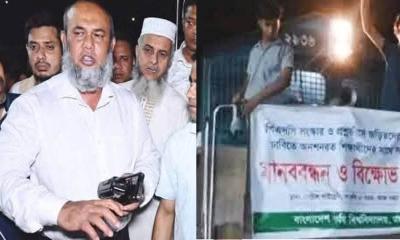 ট্রেন অবরোধ করে রাতে বাকৃবি শিক্ষার্থীদের বিক্ষোভ