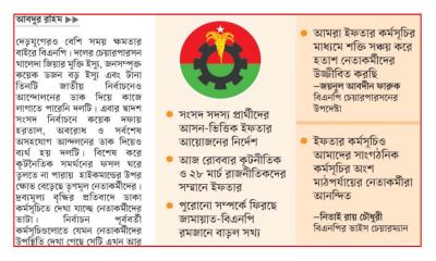 নেতাকর্মীদের মান ভাঙাচ্ছে বিএনপি