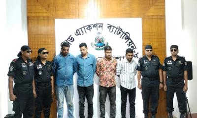 বরিশালে সংঘবদ্ধ ডাকাত ও অপহরণ চক্রের ৪ সদস্য গ্রেপ্তার