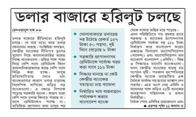 ডলার বাজারে হরিলুট চলছে