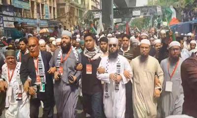 আজকের গণজমায়েত প্রমাণ করে প্রত্যেকের হৃদয়ে একটি করে ফিলিস্তিন আছে