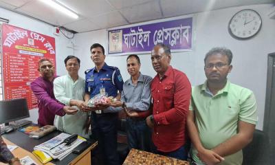 ঘাটাইলে প্রেসক্লাবের সাংবাদিকদের সঙ্গে ওসির মতবিনিময়