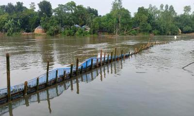 আত্রাই নদীতে প্রভাবশালীদের সোতিজালের অবৈধ স্থাপনা