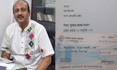 বাঙলা একাডেমির পুরস্কার ফেরত দিলেন জাকির তালুকদার