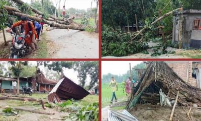 ঠাকুরগাঁওয়ে হঠাৎ ঝড়ে ২০ গ্রাম লন্ডভন্ড, ৩ জনের মৃত্যু