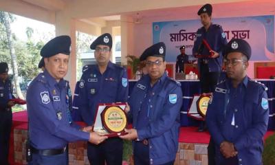 জেলার শ্রেষ্ঠ ওসি কিশোরগঞ্জ মডেল থানার আব্দুল্লাহ আল মামুন
