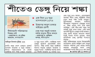 শীতেও ডেঙ্গু নিয়ে শঙ্কা