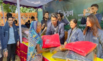 শ্রীমঙ্গলে এনএসইউ সোশ্যাল সার্ভিসেস ক্লাবের শীতবস্ত্র বিতরণ