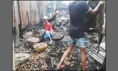 চাঁদপুরে ১৪ ব্যবসাপ্রতিষ্ঠান আগুনে পুড়ে ছাই
