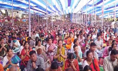 রাঙ্গামাটিতে কঠিন চীবর দানোৎসবে পূণ্যার্থীদের ঢল
