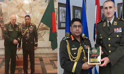 রাশিয়া ও ক্রোয়েশিয়া সফর শেষে দেশে ফিরলেন সেনাপ্রধান