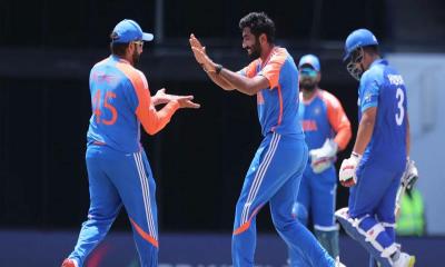 টি-২০ বিশ্বকাপ: আফগানিস্তানকে হারিয়ে সুপার এইটে সূচনা ভারতের
