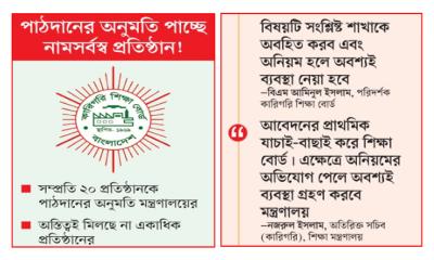 পরিদর্শনের নামে কারসাজি