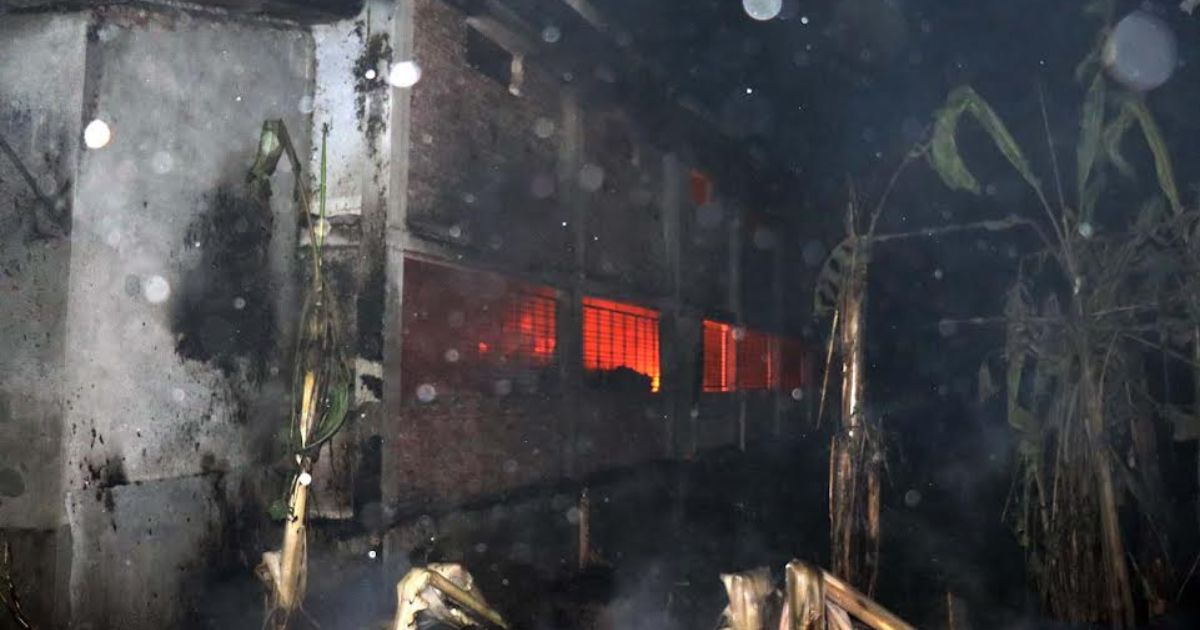 অভয়নগরে তুলার মিলে ভয়াবহ আগুন