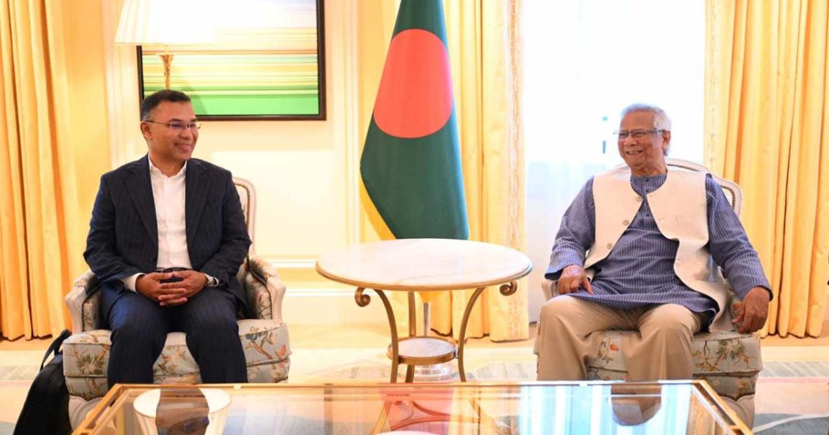 প্রধান উপদেষ্টার সঙ্গে তারেক রহমানের বৈঠক শুরু