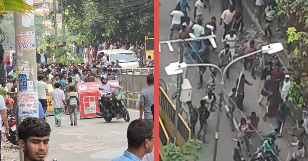 বনানীতে আন্দোলনের ছবি-ভিডিও করলেই লাঠিপেটা করছেন রিকশাচালকরা
