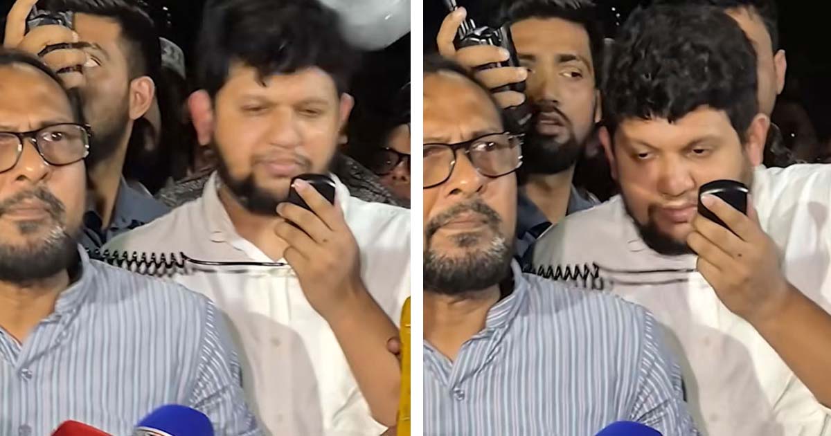 পানির বোতল ছুঁড়ে মারায় কথা শেষ না করেই চলে গেলেন উপদেষ্টা 