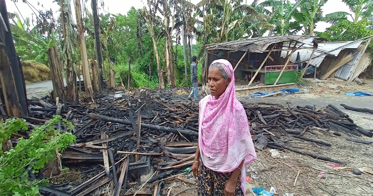 মহম্মদপুরে আগুনে পুড়ে এক বৃদ্ধার মৃত্যু