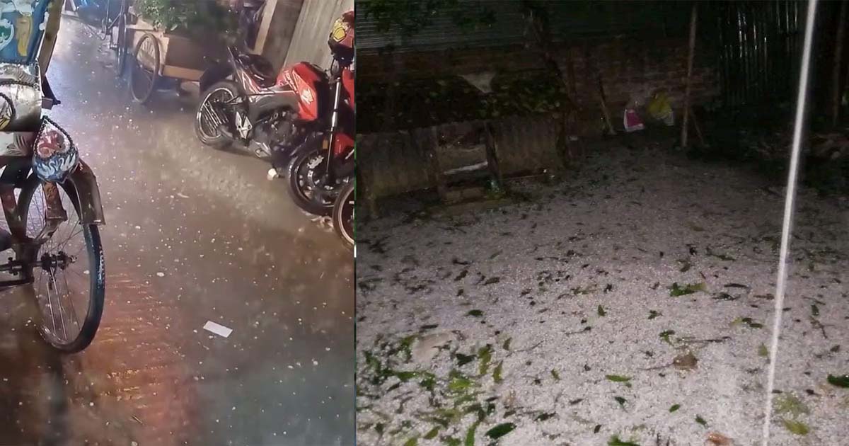 রাজধানীর বিভিন্ন স্থানে ব্যাপক শিলাবৃষ্টি