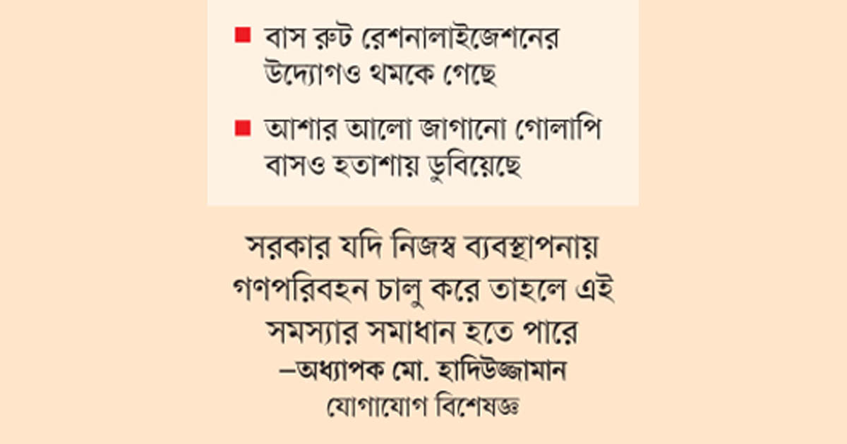 শৃঙ্খলায় আসছে না গণপরিবহন