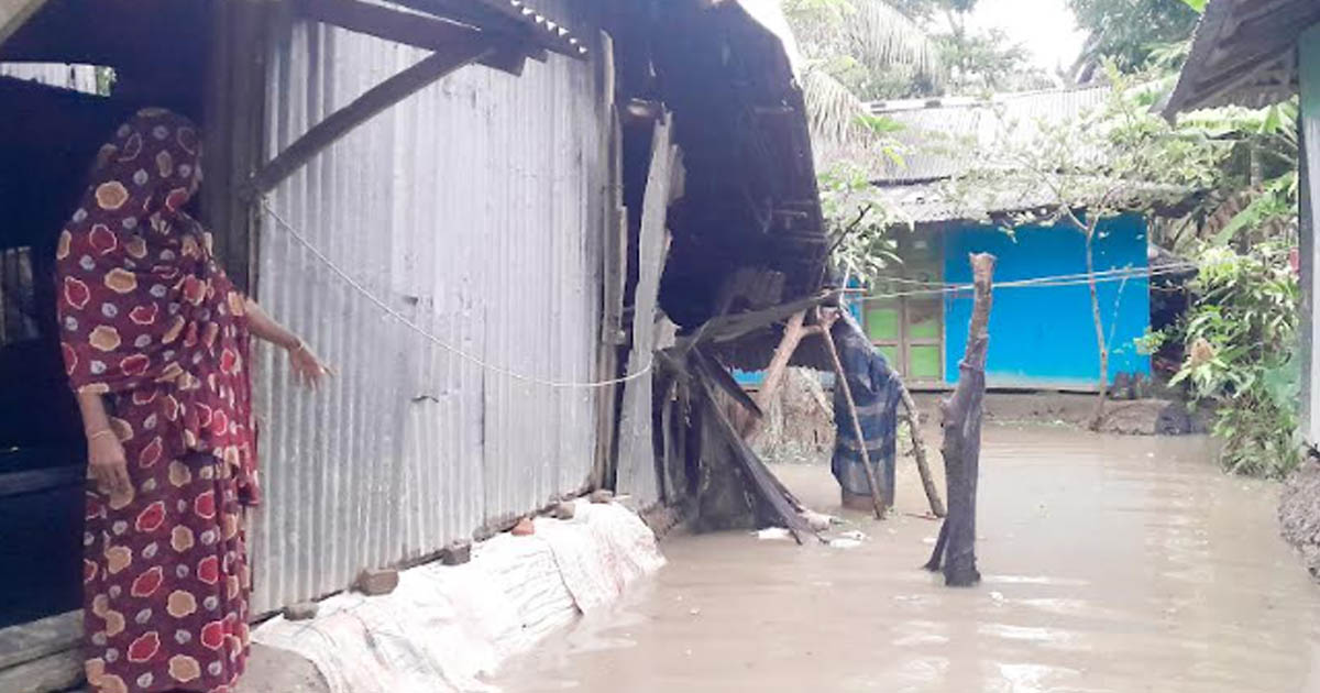 চরফ্যাশনে পানিবন্দি চল্লিশ পরিবারের আর্তনাদ, দেখার কেউ নেই