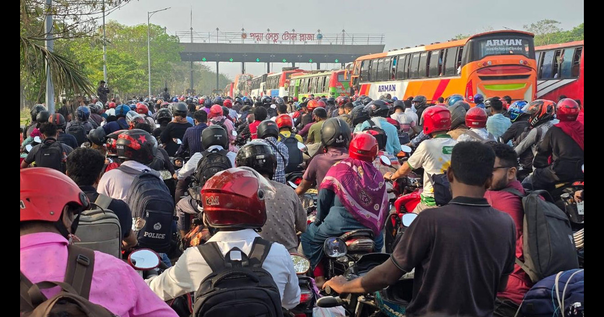 ঈদ উপলক্ষে গত দুদিনে ৪১ লাখ মানুষের ঢাকা ত্যাগ