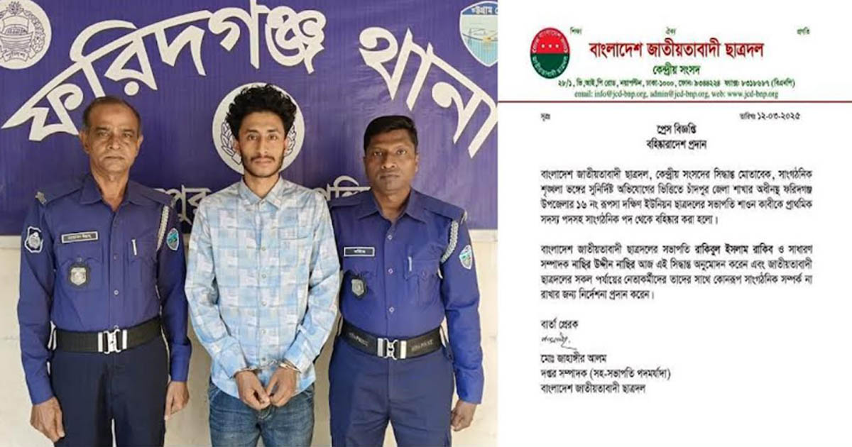 ছাত্রদল সভাপতির বিরুদ্ধে মামলা ও বহিষ্কার
