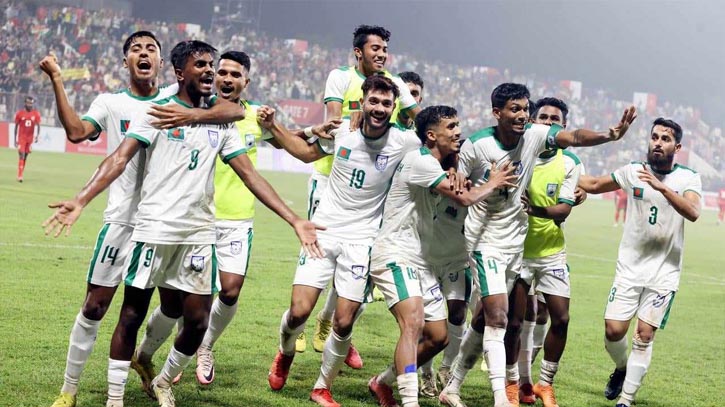 শেষ মুহুর্তের গোলে মালদ্বীপের বিপক্ষে জয় বাংলাদেশের