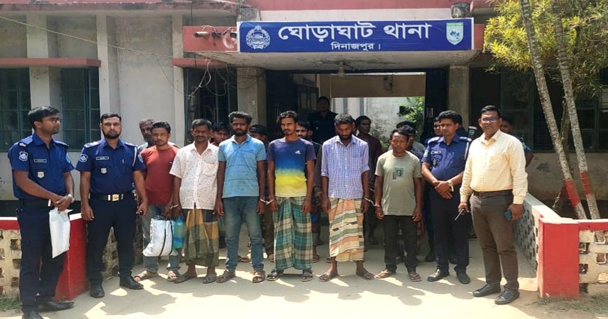 ঘোড়াঘাটে পুলিশের মাদকবিরোধী অভিযানে গ্রেপ্তার ২০