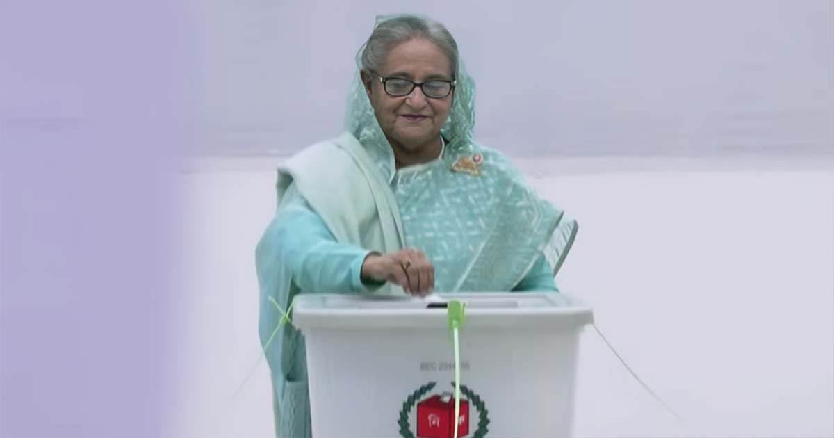 আড়াই লাখ ভোট পেয়ে বিজয়ী শেখ হাসিনা