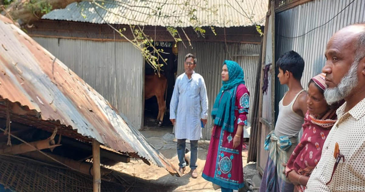 কালীগঞ্জে কালবৈশাখীতে লন্ডভন্ড শতাধিক ঘরবাড়ি