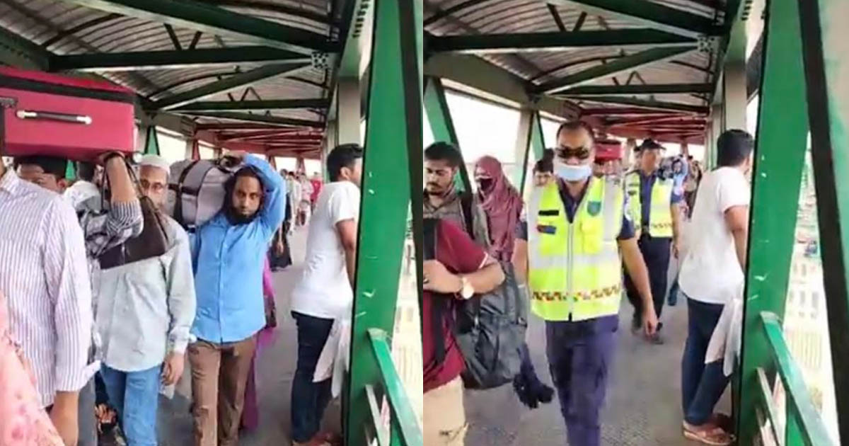 চন্দ্রা ফুটওভার ব্রিজে আলো না থাকায় পথচারীদের আতঙ্ক