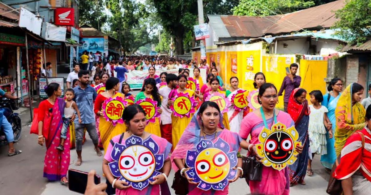 কুড়িগ্রামে হিন্দু ধর্মাবলম্বীদের রথযাত্রা সুষ্ঠুভাবে সম্পন্ন